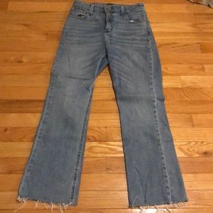 UO BDG kick flare high rise cropped jeans